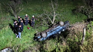 Nazilli’de Domuza Çarpan Otomobil Takla Attı: 1 Kişi Yaralı