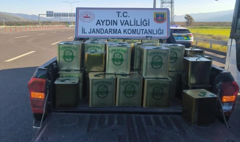 Nazilli'de 1 milyon TL değerinde taklit zeytinyağı ele geçirildi