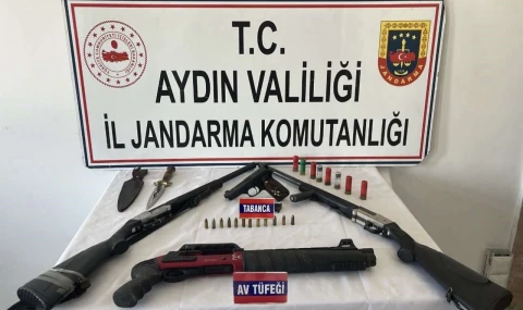 Nazilli'de ruhsatsız silah operasyonu