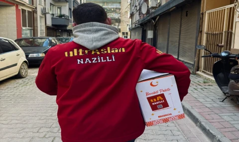UltrAslan Nazilli'den gıda kolisi desteği