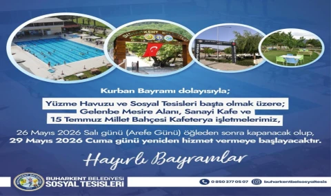 Buharkent Belediyesi’nden bayramda sosyal tesislerde geçici düzenleme