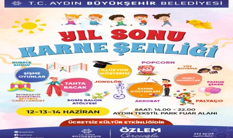 BAŞKAN ÇERÇİOĞLU’NDAN ÖĞRENCİLERE TATİL HEDİYESİ:YIL SONU KARNE ŞENLİĞİ BAŞLIYOR