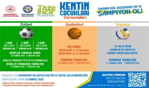 Buharkent'te "Kentin Çocukları Turnuvaları" için başvuru süresi uzatıldı