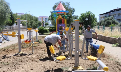 Nazilli’de çocuk oyun ve spor alanları bakıma alındı