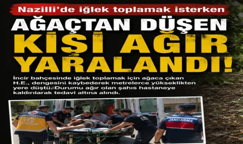 Nazilli’de İncir Bahçesinde Kaza: 42 Yaşındaki Adam Ağır Yaralandı