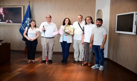 Başkan Çerçioğlu, Altı Nokta Körler Derneği Aydın Şubesi’ni Ağırladı