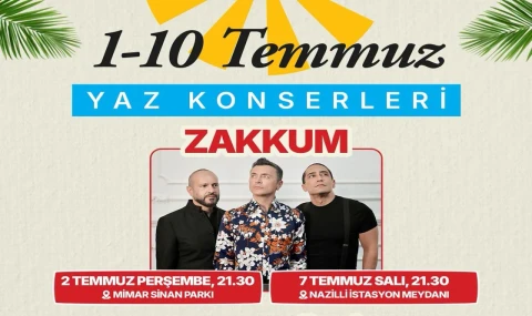 Başkan Çerçioğlu’nun Yaz Konserleri Zakkum ve Ümit Besen ile Devam Edecek