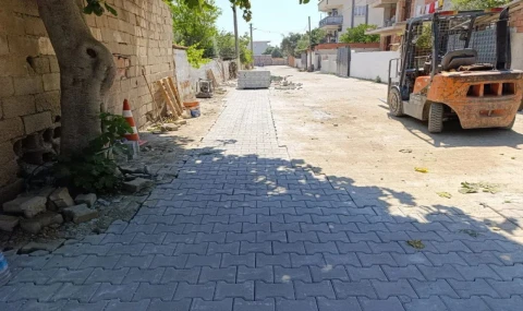 Germencik'te Fen İşleri ekiplerinden mahallelerde yoğun mesai