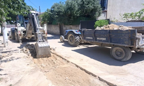 Germencik'te üstyapı çalışmaları başladı
