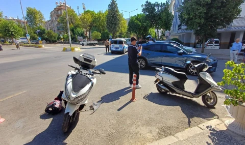 Motosiklet ile otomobil çarpıştı: 1 yaralı