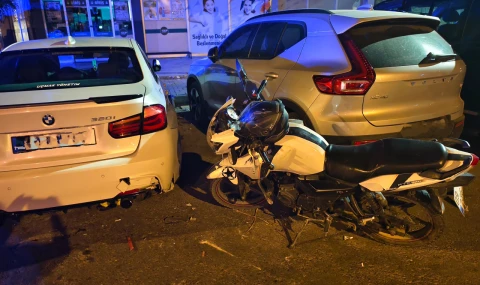 Nazilli’de Kontrolden Çıkan Motosiklet Otomobilin Altına Girdi