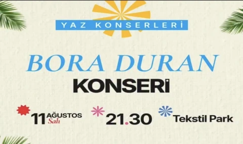 Başkan Çerçioğlu Öncülüğünde Yaz Konserleri Sürüyor: Bora Duran Aydın’da Sahne Alacak