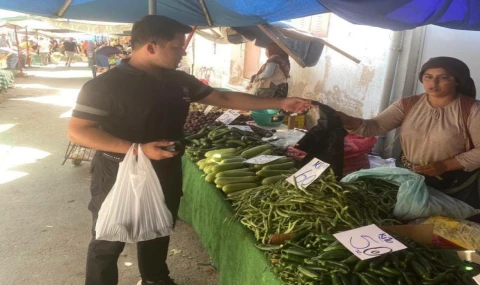 Germencik’te pazar yerlerinde çifte uygulama