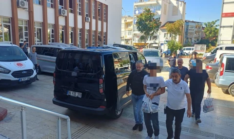 Okul çevresinde pompalı tüfekle yakalanan şüpheliler adliyeye sevk edildi