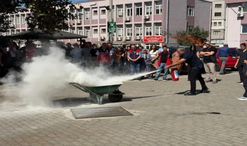 Tarım müdürlüğünde yangın ve deprem tatbikatı