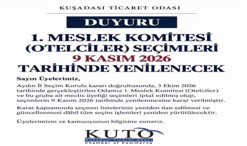 KUTO'da otelciler komitesi seçimi yenilenecek